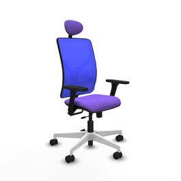 PIQUERAS Y CRESPO Silla de oficina Motilla con mecanismo Sincro/Traslack, Azul y Lila