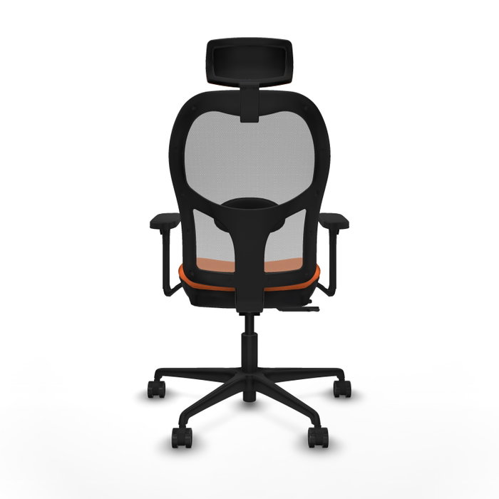 PIQUERAS Y CRESPO Silla de oficina Jorquera con mecanismo Sincro/Traslack Naranja y Gris