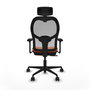 PIQUERAS Y CRESPO Silla de oficina Jorquera con mecanismo Sincro/Traslack Naranja y Gris
