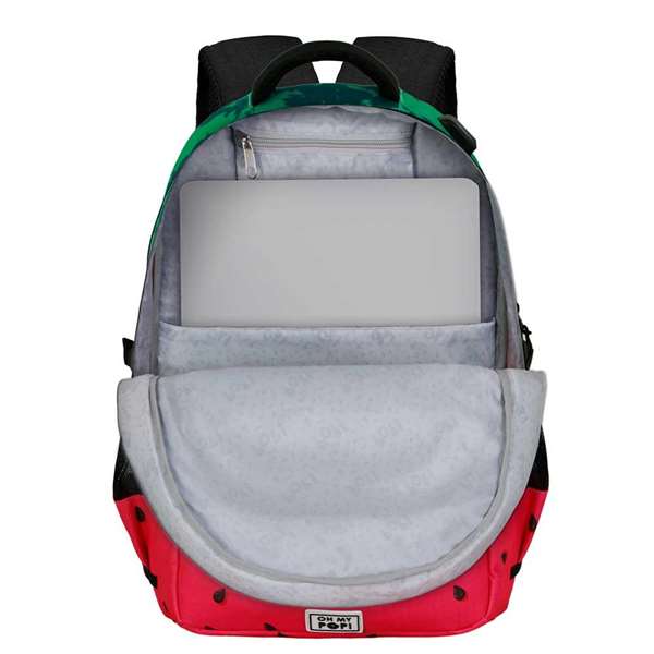 Karactermania OMP! Run. Plus FAN Melty Melo Mochila Verde 44x34x21 cm con Gran Capacidad, 3 Compartimentos, Bolsillo para Portátil y Puerto USB Karactermania OMP! Run. Plus FAN Melty Melo Mochila Verde 44x34x21 cm con Gran Capacidad, 3 Compartimentos, Bolsillo para Portátil y Puerto USB