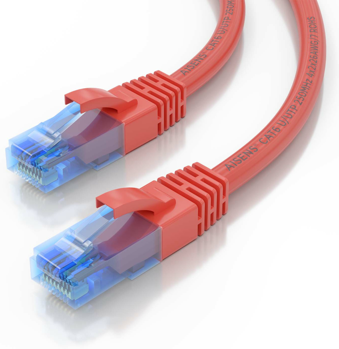 Aisens Cable de Red Cat6 U/UTP 4m Rojo RJ45