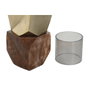 DKD Home Decor Portavelas de Aluminio, Mango y Cristal Dorado
