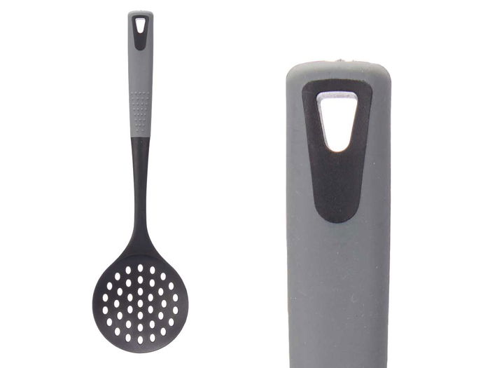 Kinvara Espumadera Cocina Plástico (TPR, PBT) Gris/Negro 10x35x2 cm (Set de 24)