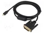 DeLOCK 83586 Cable adaptador de vídeo Micro-HDMI a DVI-D, 2 m