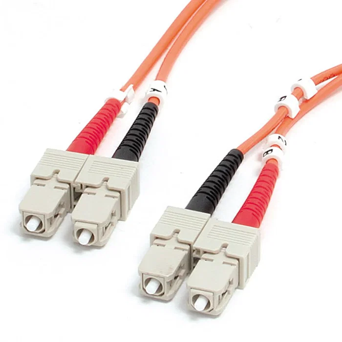 StarTech.com Cable de Fibra Óptica Multimodo OM1 62.5/125 LSZH SC-SC 2m - Duplex Naranja para Redes 10 Gbps - FIBSCSC2