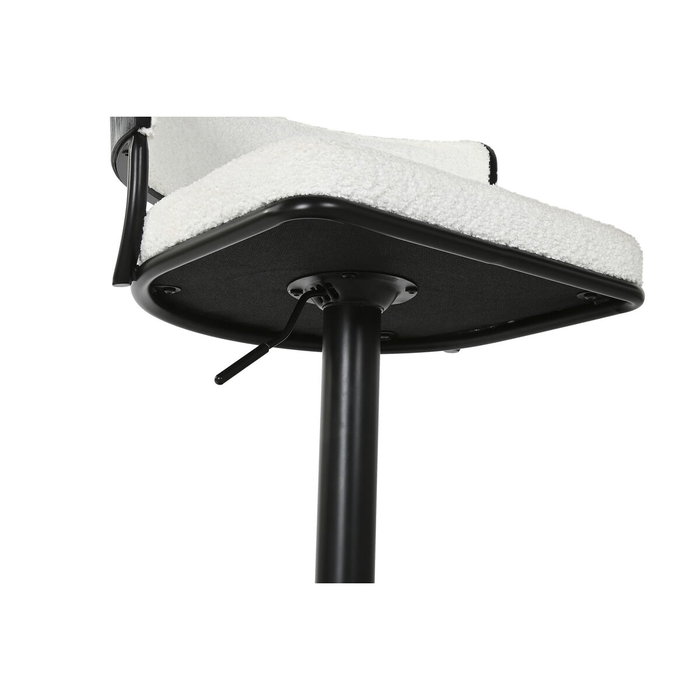 DKD Home Decor Taburete de Metal y Poliéster Blanco DKD Home Decor Taburete de Metal y Poliéster Blanco