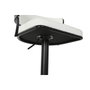 DKD Home Decor Taburete de Metal y Poliéster Blanco