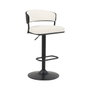 DKD Home Decor Taburete de Metal y Poliéster Blanco