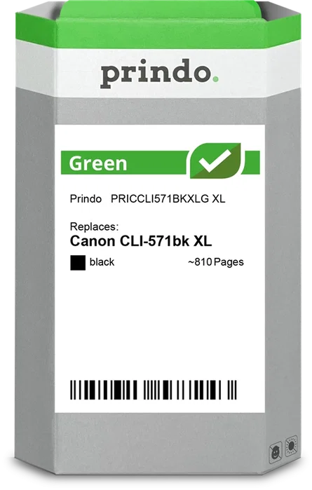 Prindo Cartucho de tinta negro Green XL PRICCLI571BKXLG Prindo Cartucho de tinta negro Green XL PRICCLI571BKXLG