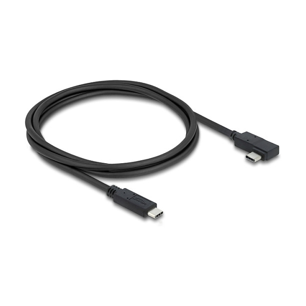 DeLOCK Cable USB4 de 40 Gbps con USB C angulado, 1 m, 240 W DeLOCK Cable USB4 de 40 Gbps con USB C angulado, 1 m, 240 W