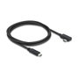 DeLOCK Cable USB4 de 40 Gbps con USB C angulado, 1 m, 240 W
