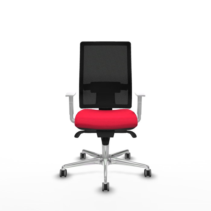 PIQUERAS Y CRESPO Silla de oficina Horna con mecanismo Sincro, Rojo y Negro