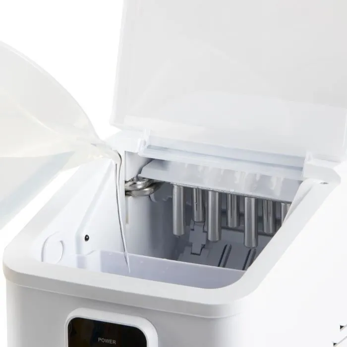 DOMO DO9292IB Máquina de Hielo Portátil, 12 kg/24h, Blanca, Función Autolimpieza