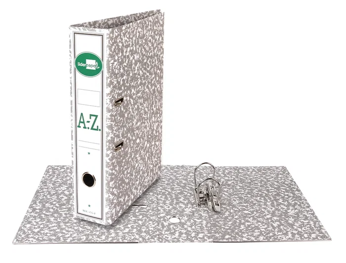 Liderpapel Archivador de Palanca Folio Classic Grey, Carton Entrecolado con Rado, Lomo 75mm, Compresor Metálico, Gris Liderpapel Archivador de Palanca Folio Classic Grey, Carton Entrecolado con Rado, Lomo 75mm, Compresor Metálico, Gris