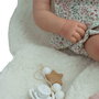 Muñecas Arias Muñeca reborn arias 45 cm leia rosa con manta, juguete de colección para niñas y adultos