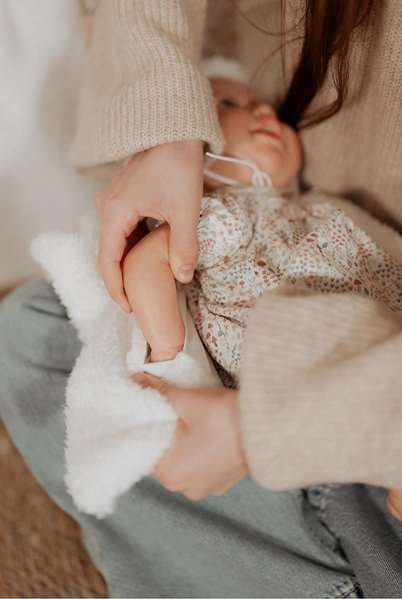 Muñecas Arias Muñeca reborn arias 45 cm leia rosa con manta, juguete de colección para niñas y adultos