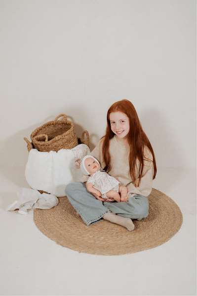 Muñecas Arias Muñeca reborn arias 45 cm leia rosa con manta, juguete de colección para niñas y adultos