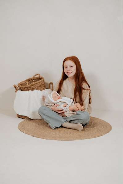 Muñecas Arias Muñeca reborn arias 45 cm leia rosa con manta, juguete de colección para niñas y adultos