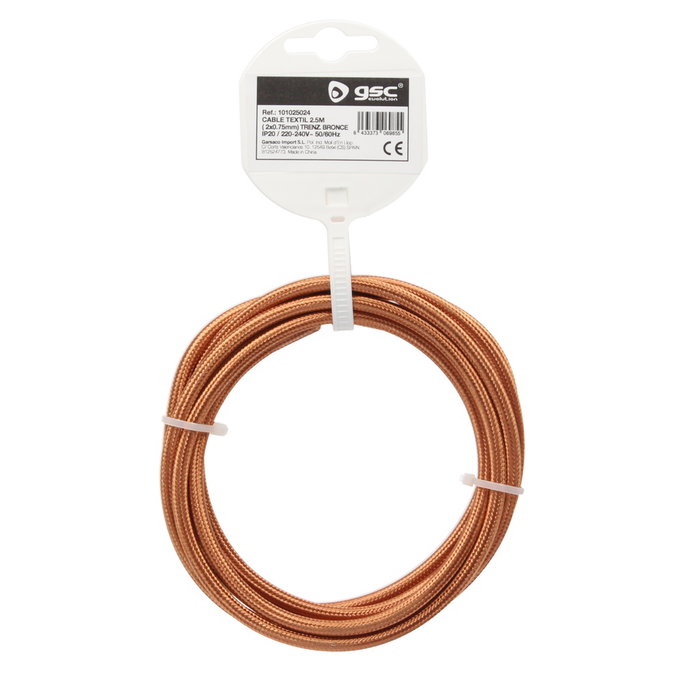 GSC Evolution Cable textil 2,5M (2x0.75mm) Bronce GSC Evolution Cable textil 2,5M (2x0.75mm) Bronce