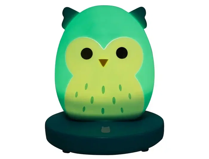Wondee Lámpara Winston Squishmallow de Silicona, Luz Nocturna con 3 Niveles de Brillo, 11 cm
