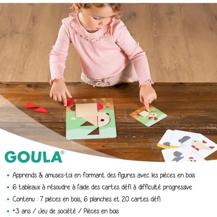Puzzle Infantil de Madera Goula First Forms 7 Piezas