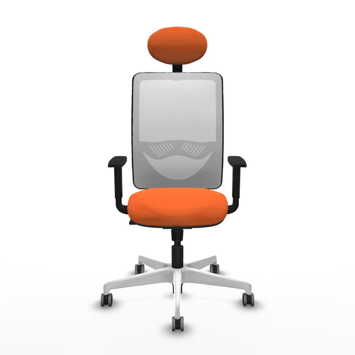 PIQUERAS Y CRESPO Silla de oficina Zulema Naranja y Blanco PIQUERAS Y CRESPO Silla de oficina Zulema Naranja y Blanco
