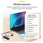 Startech Hub USB-C de 4 Puertos USB-A 5Gbps Alimentado por el Bus