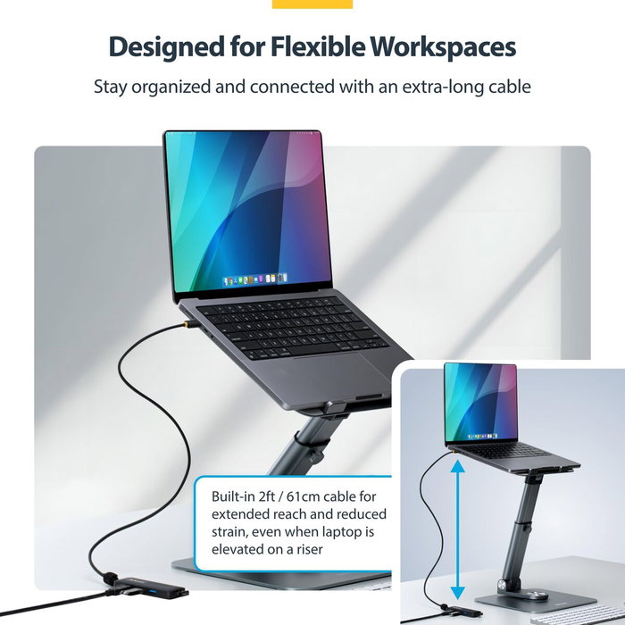 Hub usb-c de 4 puertos usb-a - 5gbps - alimentado por el bus Hub usb-c de 4 puertos usb-a - 5gbps - alimentado por el bus