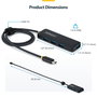 Hub usb-c de 4 puertos usb-a - 5gbps - alimentado por el bus