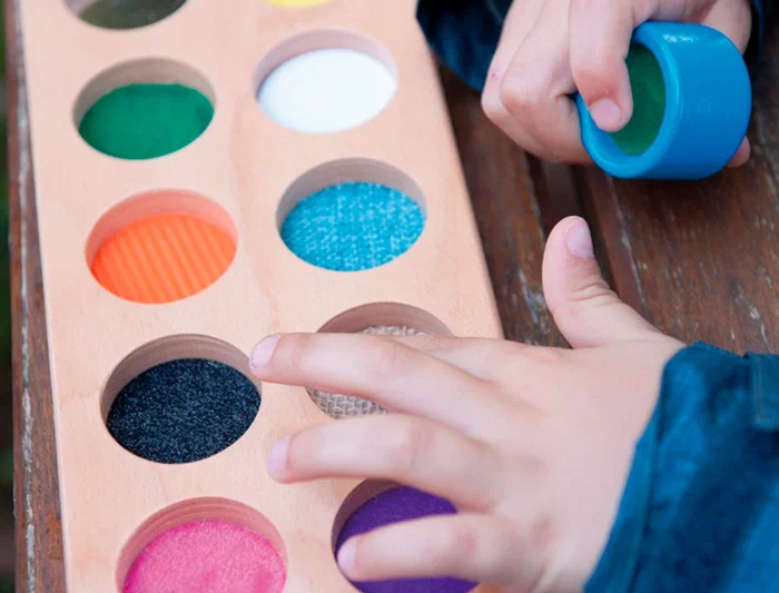 Andreutoys Juego Didáctico Cubos Táctiles 10 Texturas