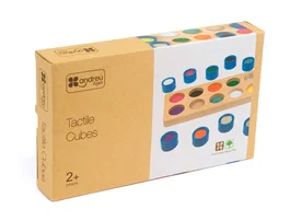 Andreutoys Juego Didáctico Cubos Táctiles 10 Texturas