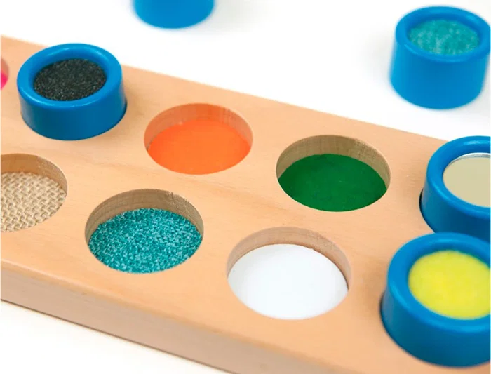 Andreutoys Juego Didáctico Cubos Táctiles 10 Texturas