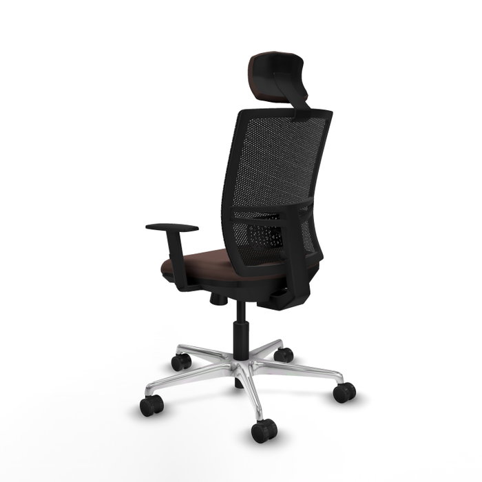 PIQUERAS Y CRESPO Silla de oficina Yunquera con mecanismo Sincro/Traslack Marrón oscuro y Negro PIQUERAS Y CRESPO Silla de oficina Yunquera con mecanismo Sincro/Traslack Marrón oscuro y Negro