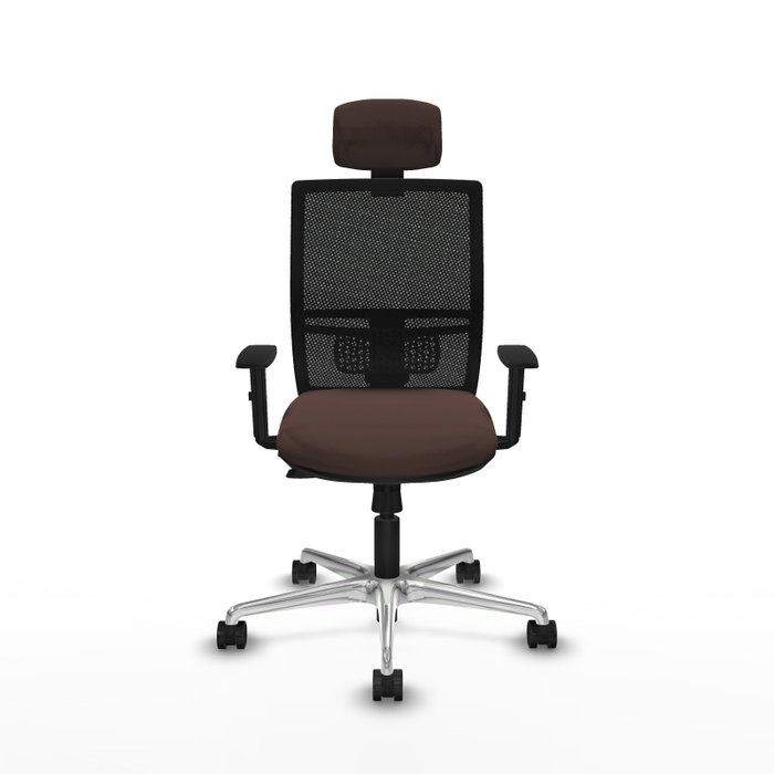 PIQUERAS Y CRESPO Silla de oficina Yunquera con mecanismo Sincro/Traslack Marrón oscuro y Negro PIQUERAS Y CRESPO Silla de oficina Yunquera con mecanismo Sincro/Traslack Marrón oscuro y Negro