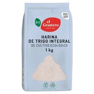 EL GRANERO Harina de Trigo Integral Bio 1 Kg - Ecológica, para Pan, Bizcochos y Repostería - Producto Vegano EL GRANERO Harina de Trigo Integral Bio 1 Kg - Ecológica, para Pan, Bizcochos y Repostería - Producto Vegano
