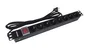 Phasak BNS 1520 Regleta para Rack de 19 pulgadas con 8 Tomas Schuko y Cable de 3m, Negro