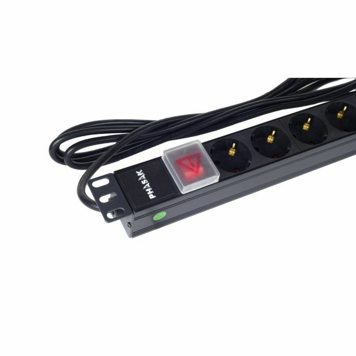 Phasak BNS 1520 Regleta 19 pulg. con interruptor, 8 tomas Schuko y cable de 3m, negro Phasak BNS 1520 Regleta 19 pulg. con interruptor, 8 tomas Schuko y cable de 3m, negro