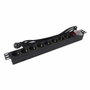 Phasak BNS 1520 Regleta 19 pulg. con interruptor, 8 tomas Schuko y cable de 3m, negro