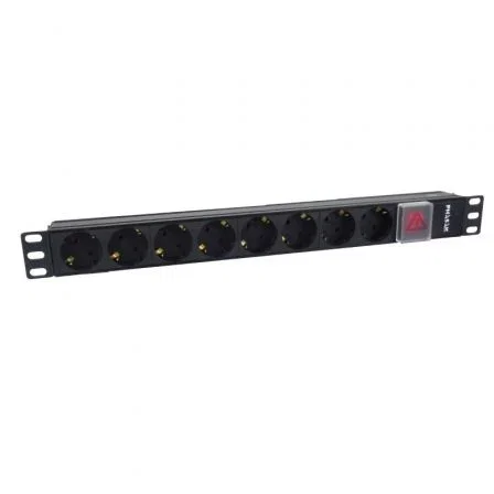 Phasak BNS 1520 Regleta con 8 Tomas de Corriente e Interruptor, Cable 3m, Negro Phasak BNS 1520 Regleta con 8 Tomas de Corriente e Interruptor, Cable 3m, Negro