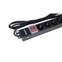 Phasak BNS 1520 Regleta con 8 Tomas de Corriente e Interruptor, Cable 3m, Negro