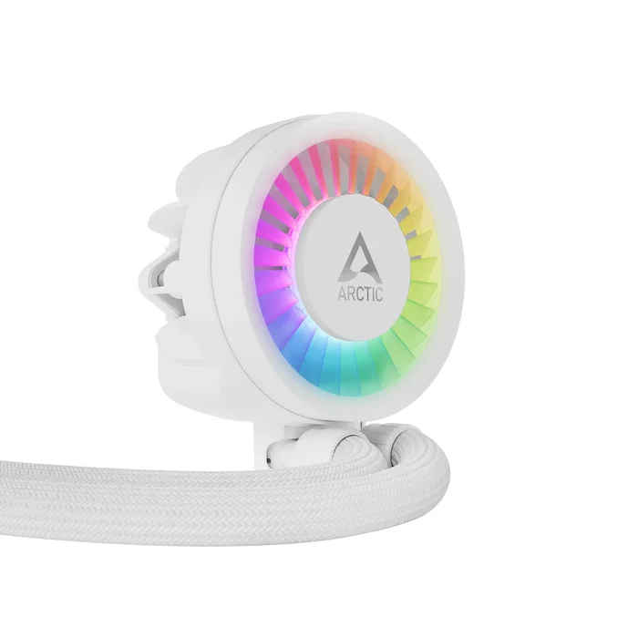 Arctic Liquid Freezer III 280 A-RGB Refrigeración Líquida AIO 280mm, 2 Ventiladores de 140mm Blanco, PWM, Intel LGA1851/1700, AMD AM4/AM5, Sistema de Refrigeración para CPU