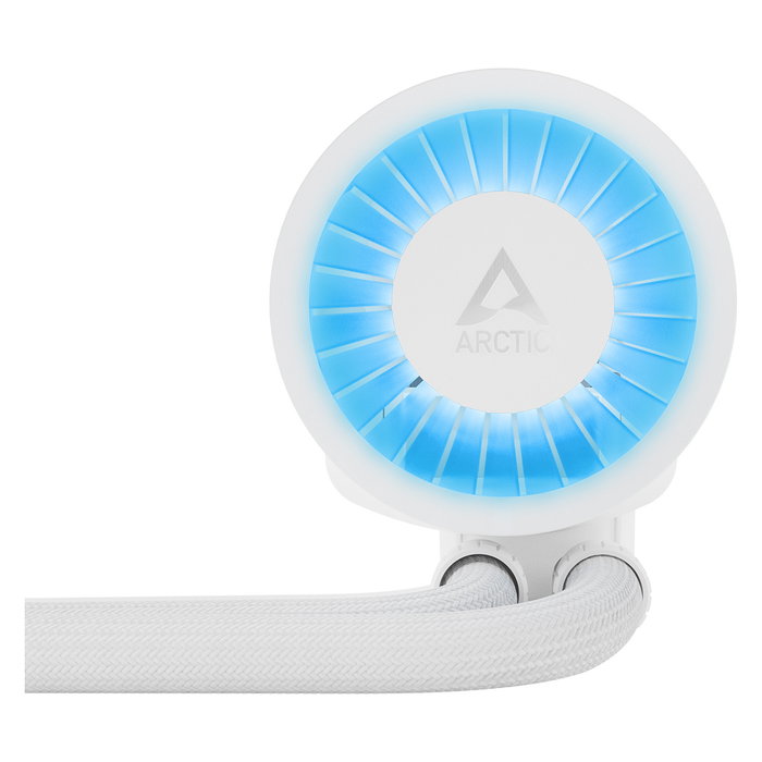 Arctic Liquid Freezer III 280 A-RGB Refrigeración Líquida AIO 280mm, 2 Ventiladores de 140mm Blanco, PWM, Intel LGA1851/1700, AMD AM4/AM5, Sistema de Refrigeración para CPU