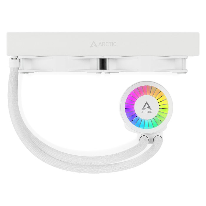 Arctic Liquid Freezer III 280 A-RGB Refrigeración Líquida AIO 280mm, 2 Ventiladores de 140mm Blanco, PWM, Intel LGA1851/1700, AMD AM4/AM5, Sistema de Refrigeración para CPU
