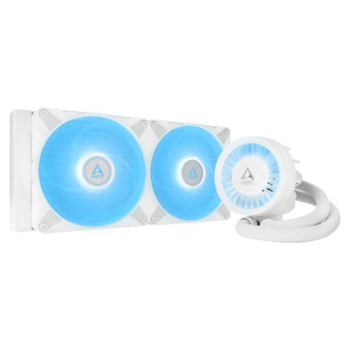 Arctic Liquid Freezer III 280 A-RGB Refrigeración Líquida AIO 280mm, 2 Ventiladores de 140mm Blanco, PWM, Intel LGA1851/1700, AMD AM4/AM5, Sistema de Refrigeración para CPU