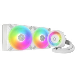 Arctic Liquid Freezer III 280 A-RGB Refrigeración Líquida AIO 280mm, 2 Ventiladores de 140mm Blanco, PWM, Intel LGA1851/1700, AMD AM4/AM5, Sistema de Refrigeración para CPU