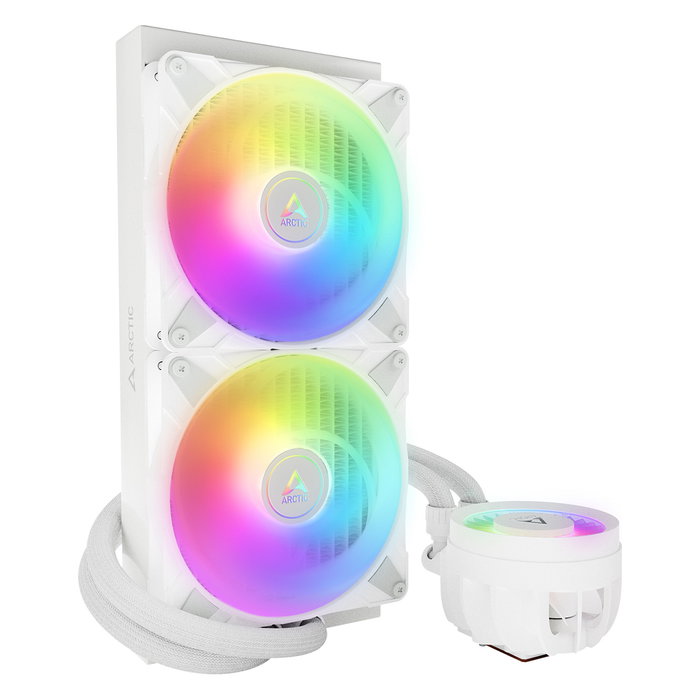 Arctic Liquid Freezer III 280 A-RGB Refrigeración Líquida AIO 280mm, 2 Ventiladores de 140mm Blanco, PWM, Intel LGA1851/1700, AMD AM4/AM5, Sistema de Refrigeración para CPU