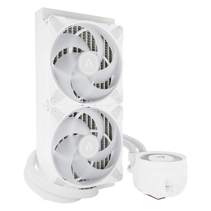 Arctic Liquid Freezer III 280 A-RGB Refrigeración Líquida AIO 280mm, 2 Ventiladores de 140mm Blanco, PWM, Intel LGA1851/1700, AMD AM4/AM5, Sistema de Refrigeración para CPU