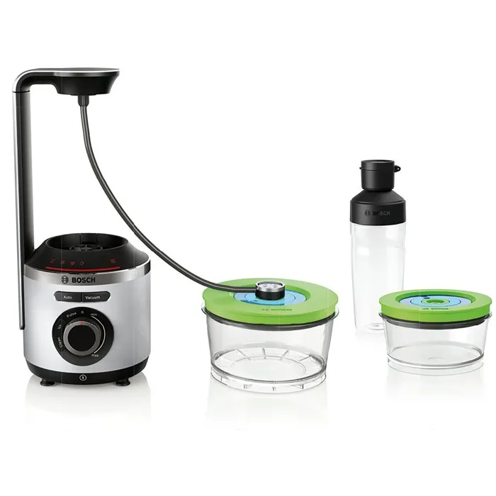 Bosch MMBV625M Licuadora de Vacío 2 en 1 VitaPower Serie 8 1000 W Acero Inoxidable Negro