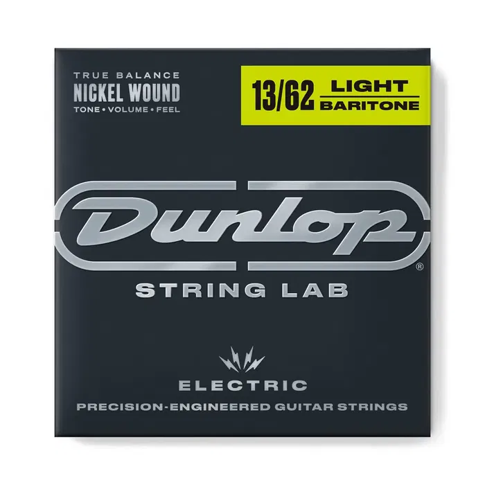 Dunlop DEN1372 Cuerdas para Guitarra Eléctrica Barítono Niqueladas Custom Light 13-72
