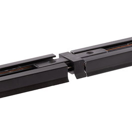 Conector Recto Carril Monofásico Negro